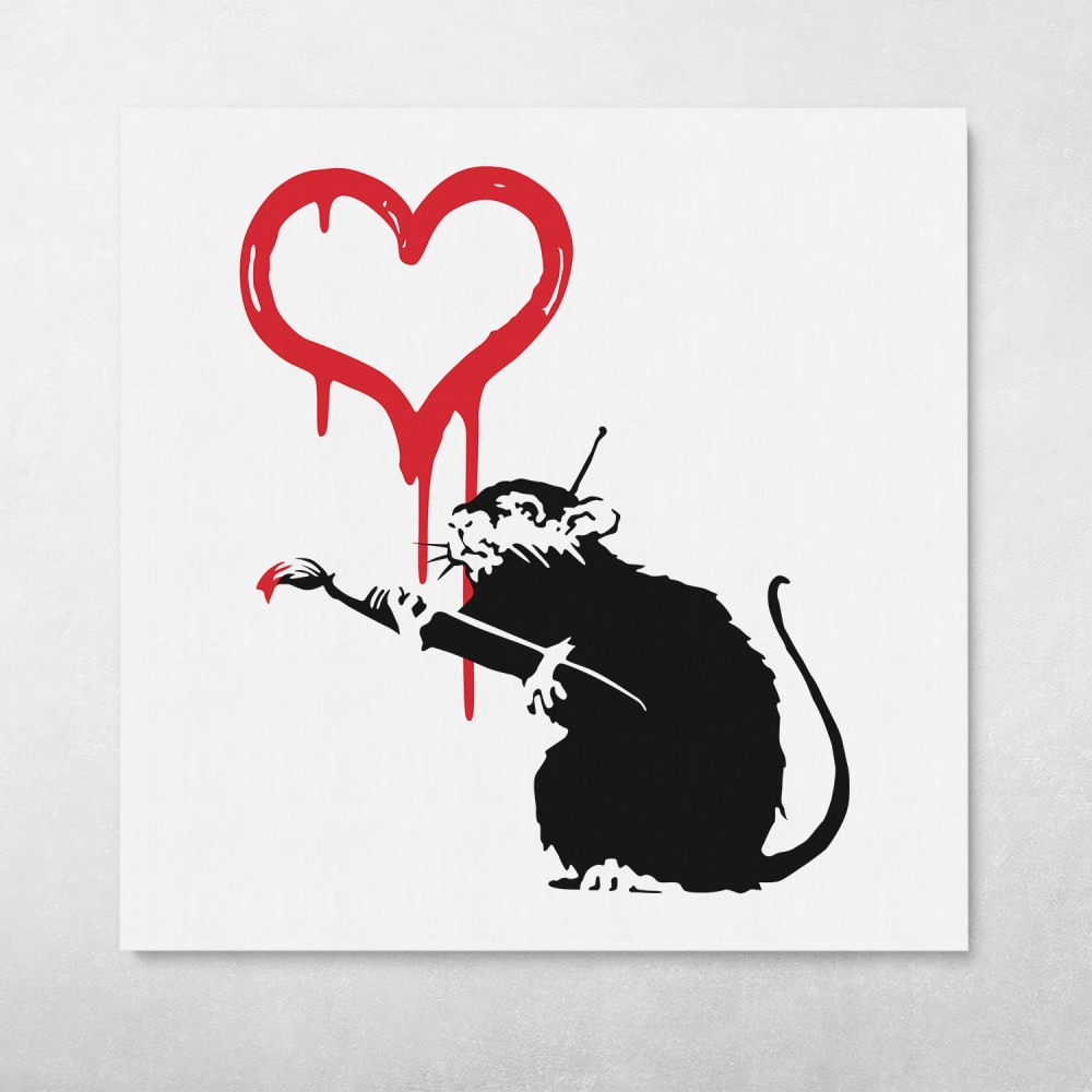LOVE RAT RED Ver. BANKSY ラブ ラット バンクシー opal.bo